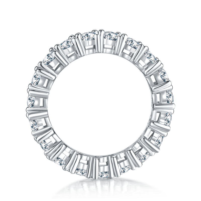 Heart shaped full body ring S925 silver plated platinum moissanite diamond women's ring 2.0 carats D-grade